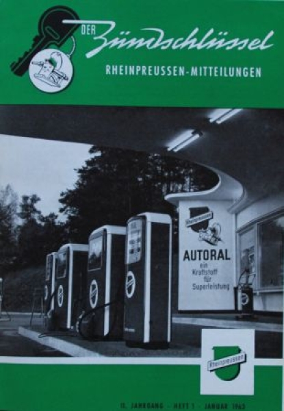 Rheinpreussen "Der Zuendschluessel" Gasstation-Magazine complet vintage 1963 binding (7650)